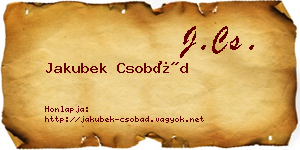 Jakubek Csobád névjegykártya